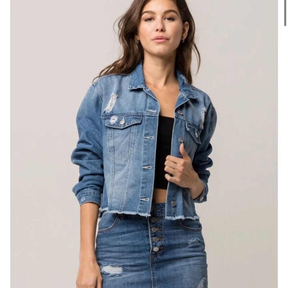 Distressed Denim Jacket